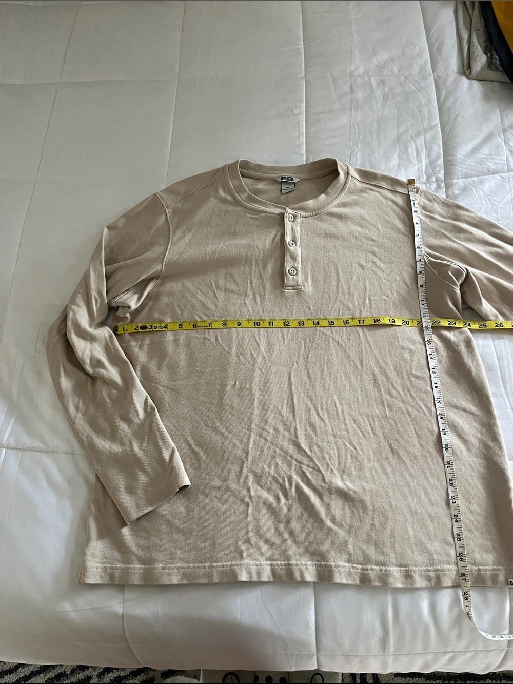 Duluth Trading Co Beige Long-Sleeve Henley